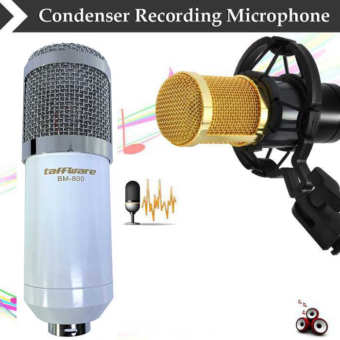 MIKROFON KONDENSER STUDIO SHOCK PROOF MOUNT PROFESSIONAL CONDENSER MICROPHONE MICROPON MICROFON MIKROPON CAMERA KAMERA VIDEO MIC YOUTUBER HP TIKTOK VLOG VLOGER VLOGGER PODCAST MIKROPON ACTION CAM SONY STUDIO CANON SHOCKPROOF KARAOKE SINGING RECORDING-Putih