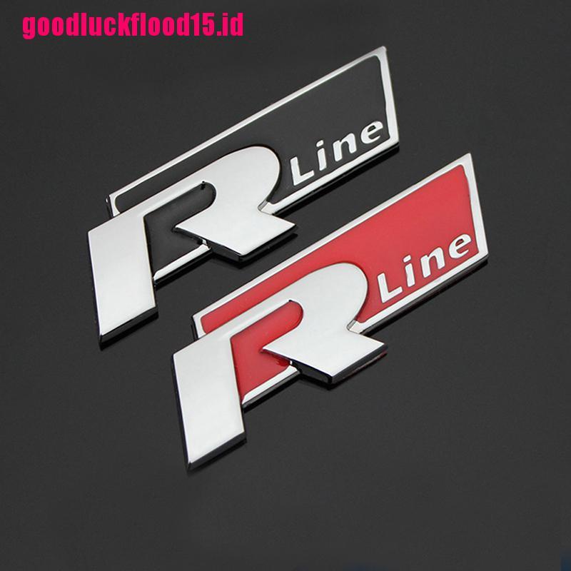 {LUCKID}Car Trunk Metal Rline R-LINE Emblem Badge Sticker For VW CC GTI Passat