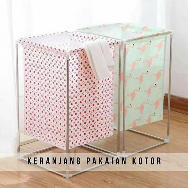 Laundy Bag Keranjang Pakaian Kotor Lengkap Dengan Ranka Minimalis