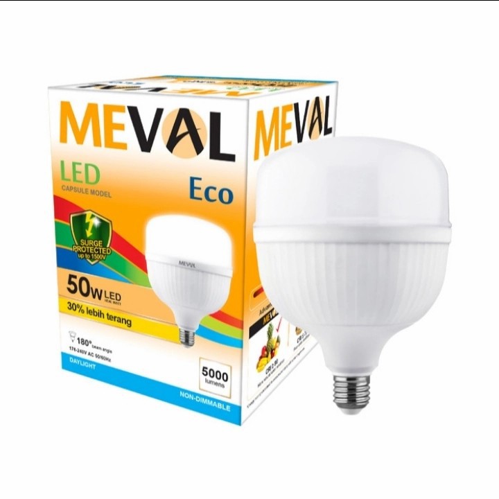 LAMPU LED KAPSUL MEVAL ECO 50 WATT - PUTIH