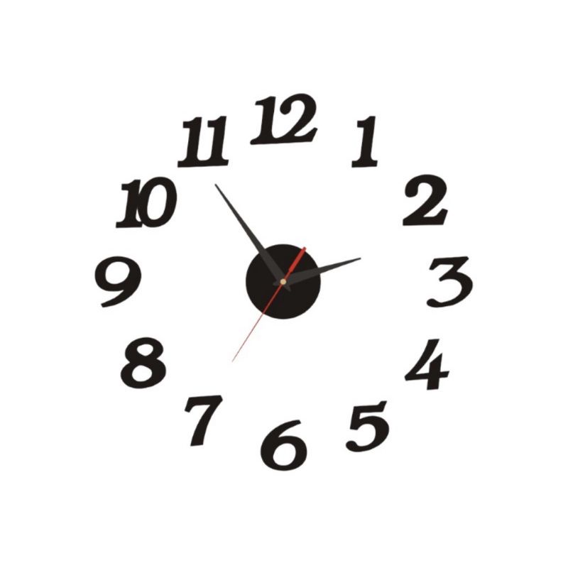 JAM DINDING TEMPEL DIY ANALOG 3D / JAM ANGKA AESTHETIC BESAR TEMBOK MANUAL / JAM DINDING 3D