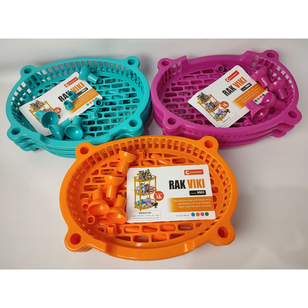 RAK VINI VIDI VIKI VICI CLIO SUSUN 3 BULAT OVAL KOTAK SEGI TIGA / RAK PLASTIK SERBAGUNA
