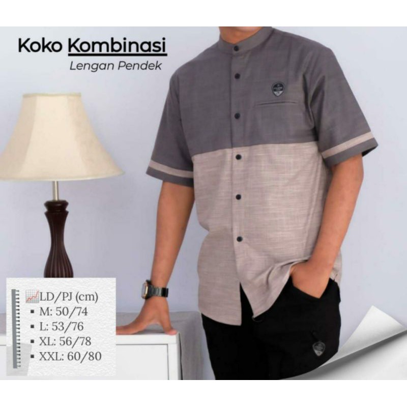 Koko Kemeja Lengan Pendek Kemko Ilnaaf