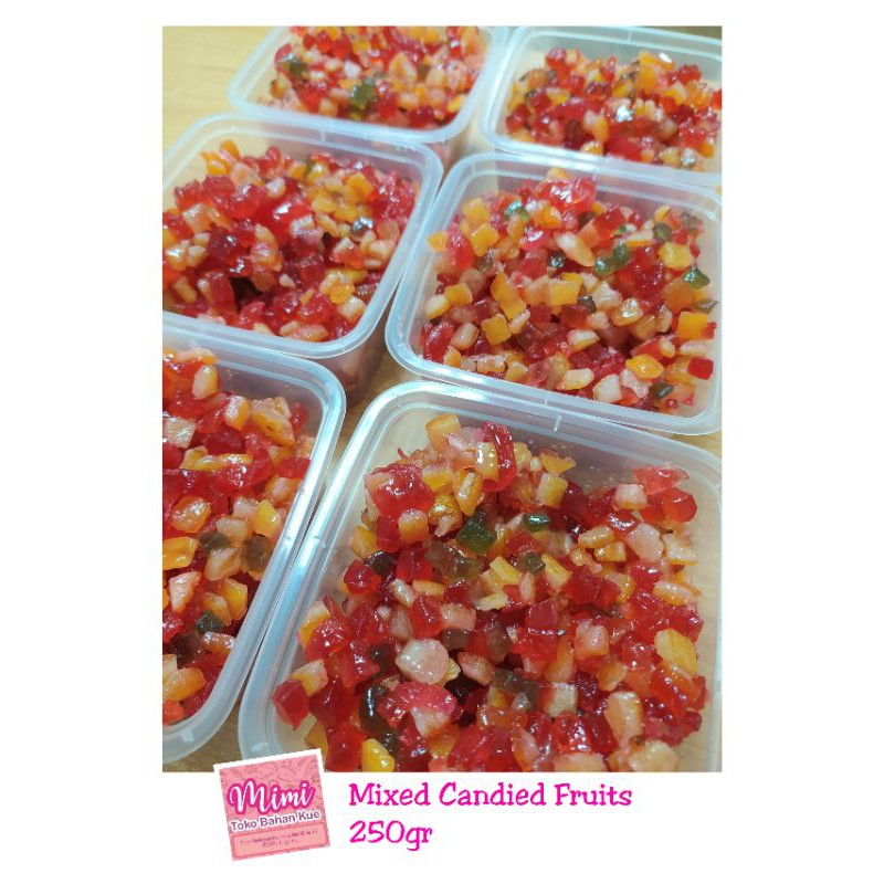 

Mix Candied Fruits 250gr Sukade Cherry Cube