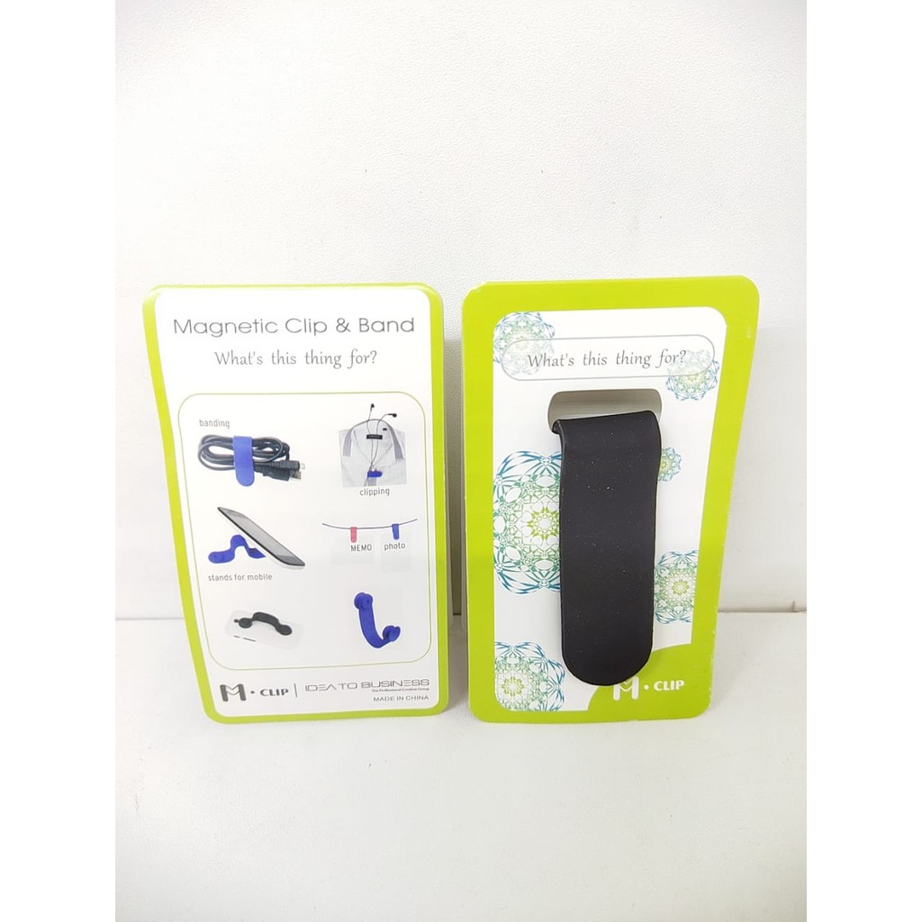 M-Clip Penjepit Kabel Clipping Magnetic and Band Phone Holder Magic Multifungsi Stand