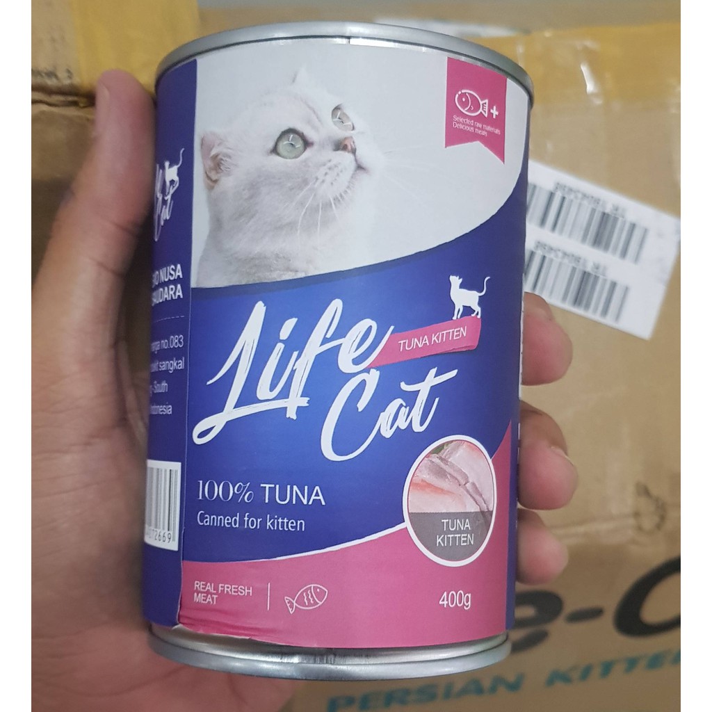 Makanan Basah Kaleng Kucing Kitten Life Cat Tuna 400 Gram Wet Food