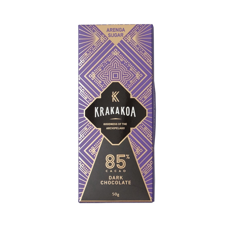 Krakakoa, Arenga 85% Dark Chocolate 50gr (No White Sugar Chocolate)