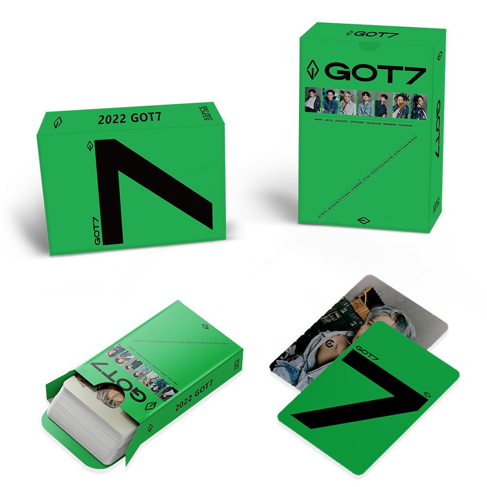55pcs / set Kartu Foto GOT7 2022 Album NANANA LOMO BAMBAM JB JinYoung Jackson YoungJae YuGyeom