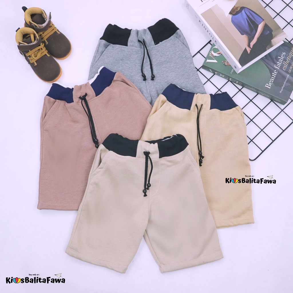 Celana Pendek Polos Bryan uk 1-8 Tahun / EXPORT Quality Bawahan Pendek Polos Anak Laki Perempuan Pants Babycinnamon