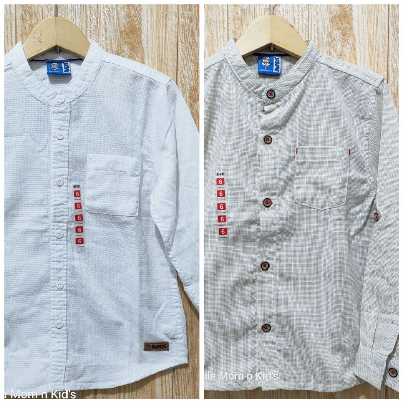 New Arrival Kemeja Koko Popeye Baby dan Kids Putih-Coksu 2021