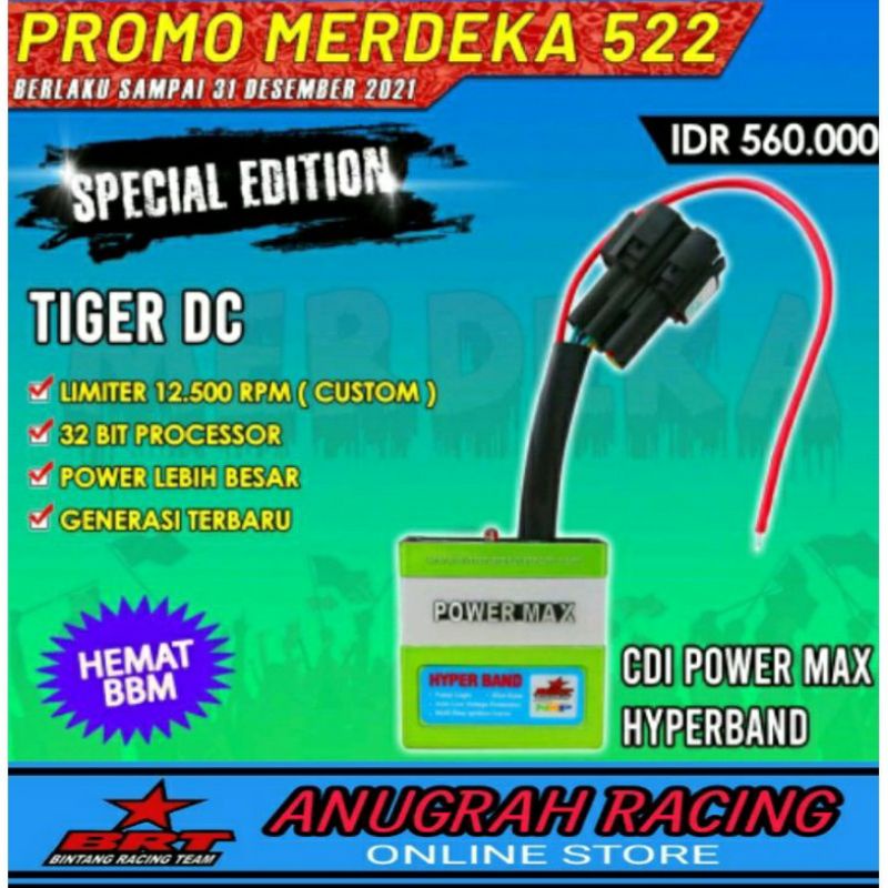 BRT CDI TIGER DC POWER MAX HYPERBAND LIMITED EDITION HIJAU TIGER 2000 TIGER REVO HEREX