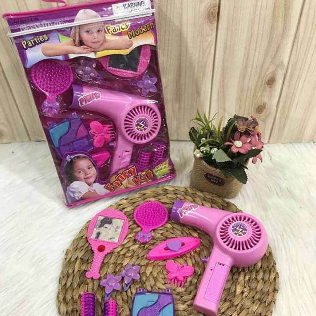 Mainan Salon Set Hair Dryer Sisir Mainan Anak Beauty