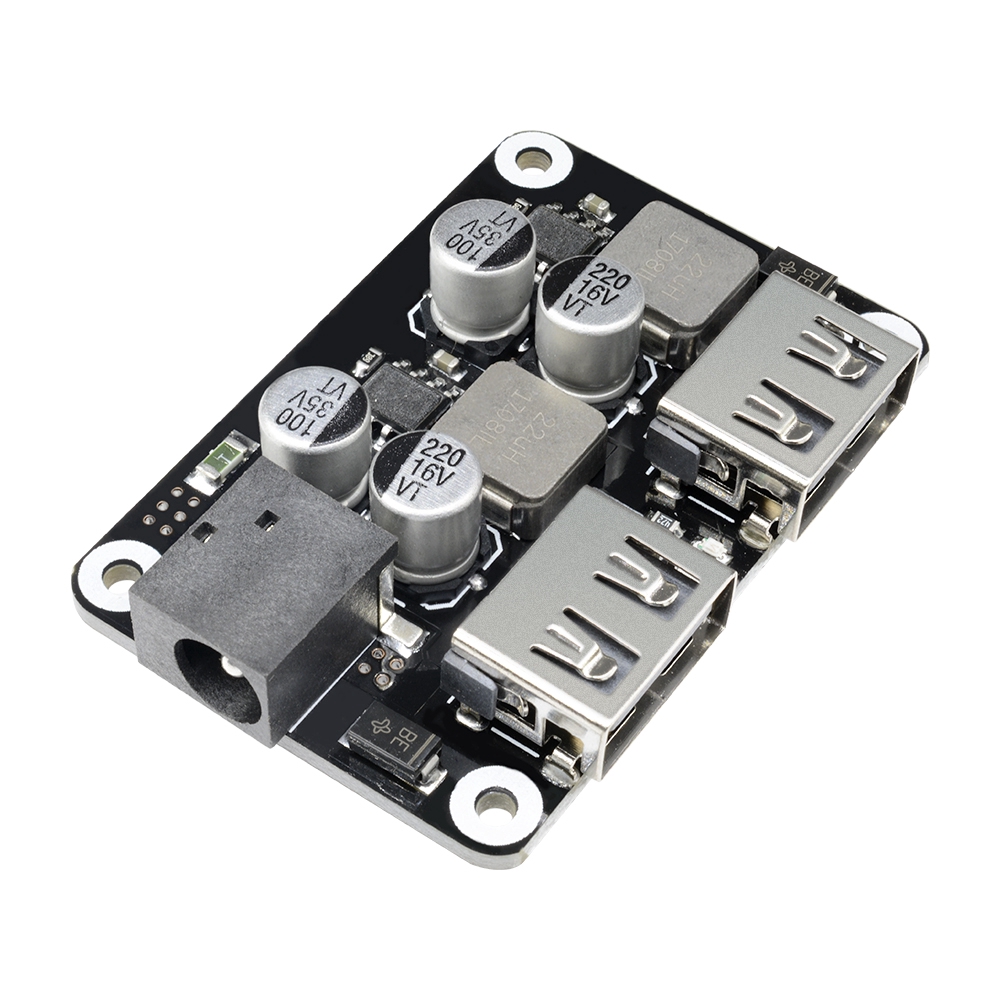 Modul Buck Step Down Diy Dengan Dual Usb Untuk Input 6-30v Output 24w 2.4a