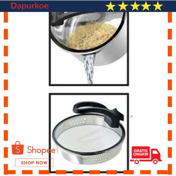 Promo SHUMA PANCI STAINLESS SAUCE PAN DUTCH OVEN ELENA 3 LITER 20 CM ASLI Elegan