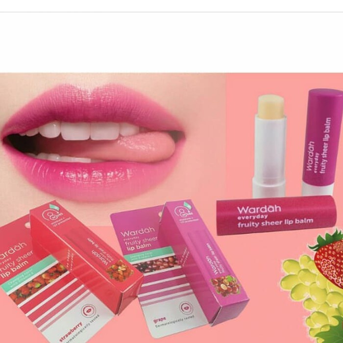 Wardah Everyday Fruity Sheer Lip Balm Strawberry 4g Original