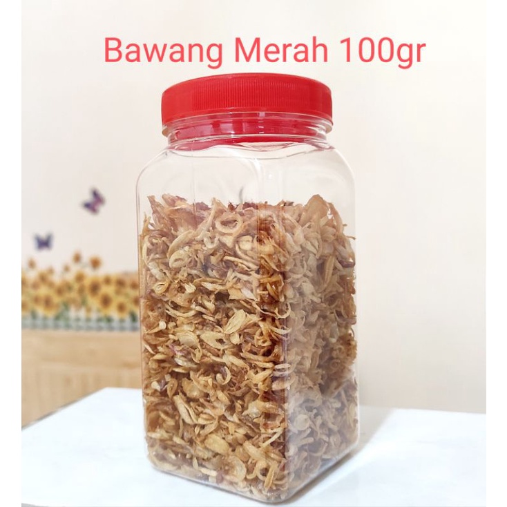 

Bawang Putih Goreng / Bawang Merah Goreng asli 100gr kemasan Toples Plastik