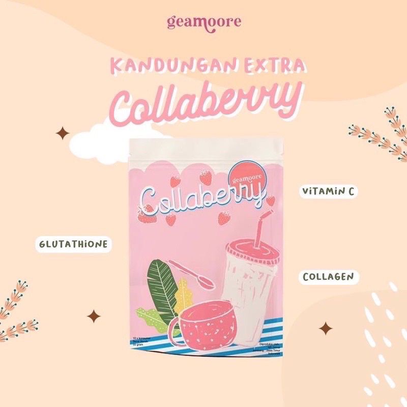 Sheeby Beauty - Minuman Collagen Rasa Strawberry 50 gram - Whitening Booster - Glutathione