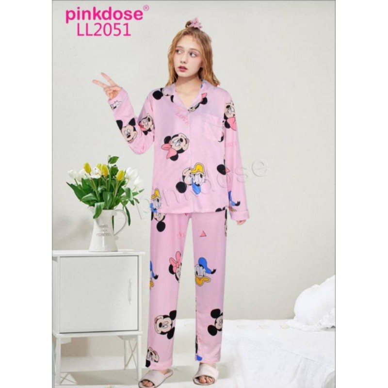 baju tidur piyama pinkdose