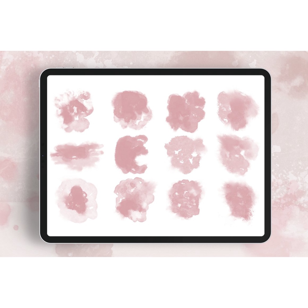 Procreate Brush - Home Sweet Home Watercolor Stamps