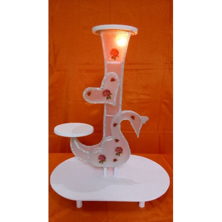 Standar kue pengantin tiga susun /standard Oval/ tiga tier /hias / lampu / dudukan / kue/ cake/
