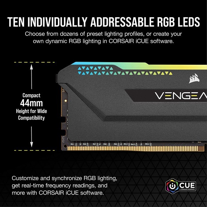 Ram Corsair Vengeance RGB PRO SL 32GB (2x16GB) 3200MHz CMH32GX4M2Z3200C16 Resmi