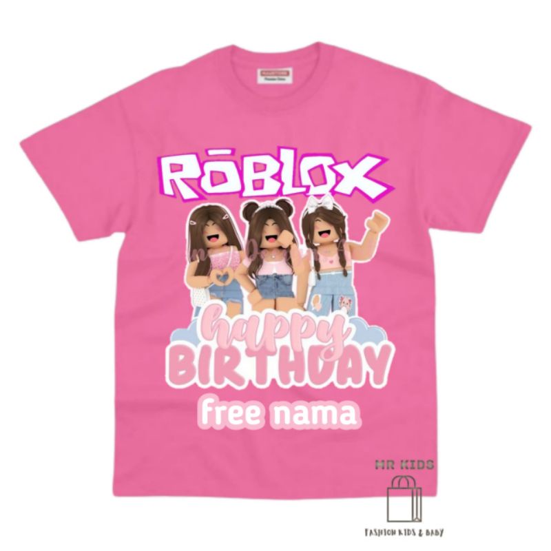 HOOH TENAN|ROBLOX GIRL Baju anak kaos anal roblox girl terbaru bahan premium