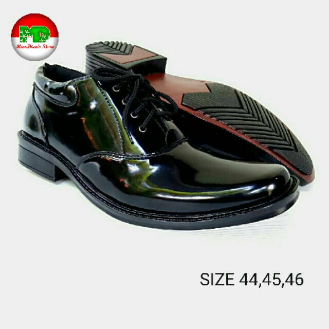 MANDIENS PDH 02-TALI Sepatu Formal  Pria Kulit Kilat Sintetis / PDH POLISI /PDH TNI