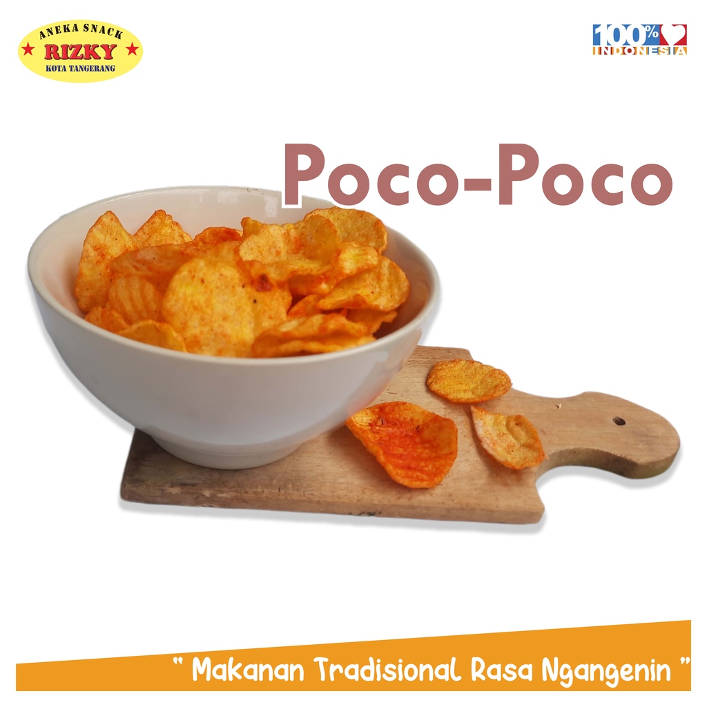 

KERUPUK MINI POCO POCO RASA BALADO 150 gr PEDAS MANIS