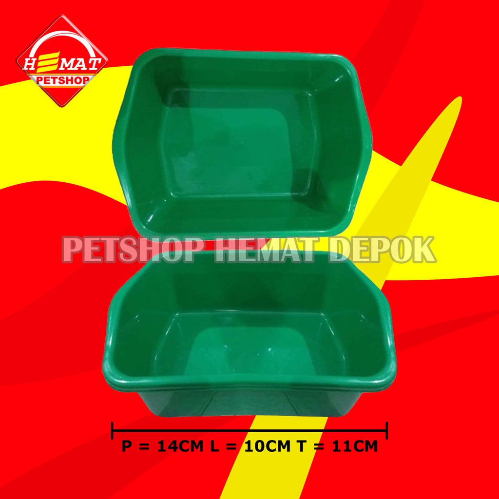 Bak Pasir warna kecil kucing cat liter box tempat pup wadah 14X10cm