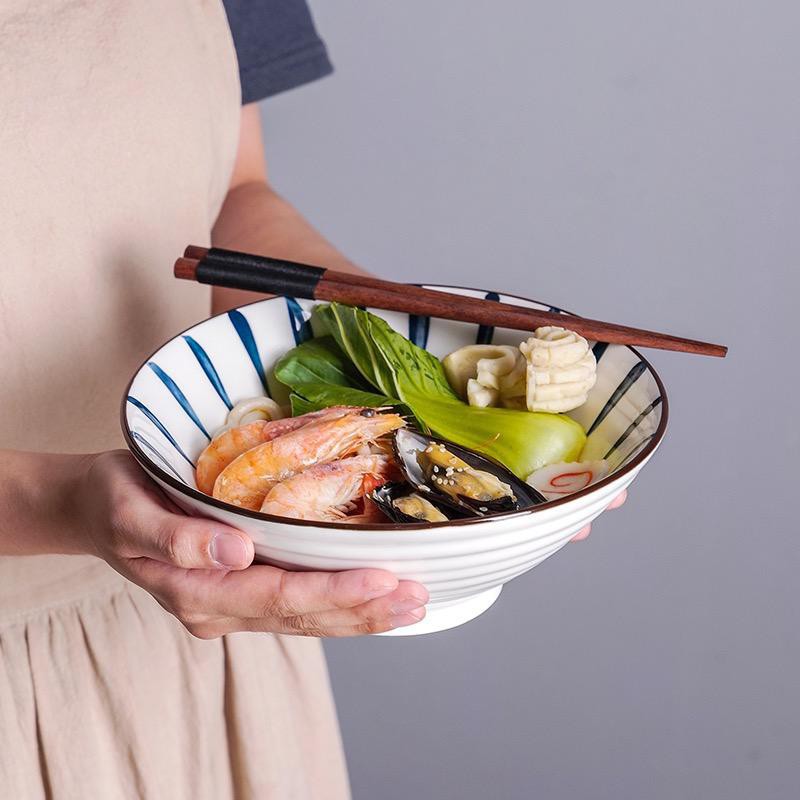 1PC Hand Painted RAMEN Bowl With Japanese Retro Hat