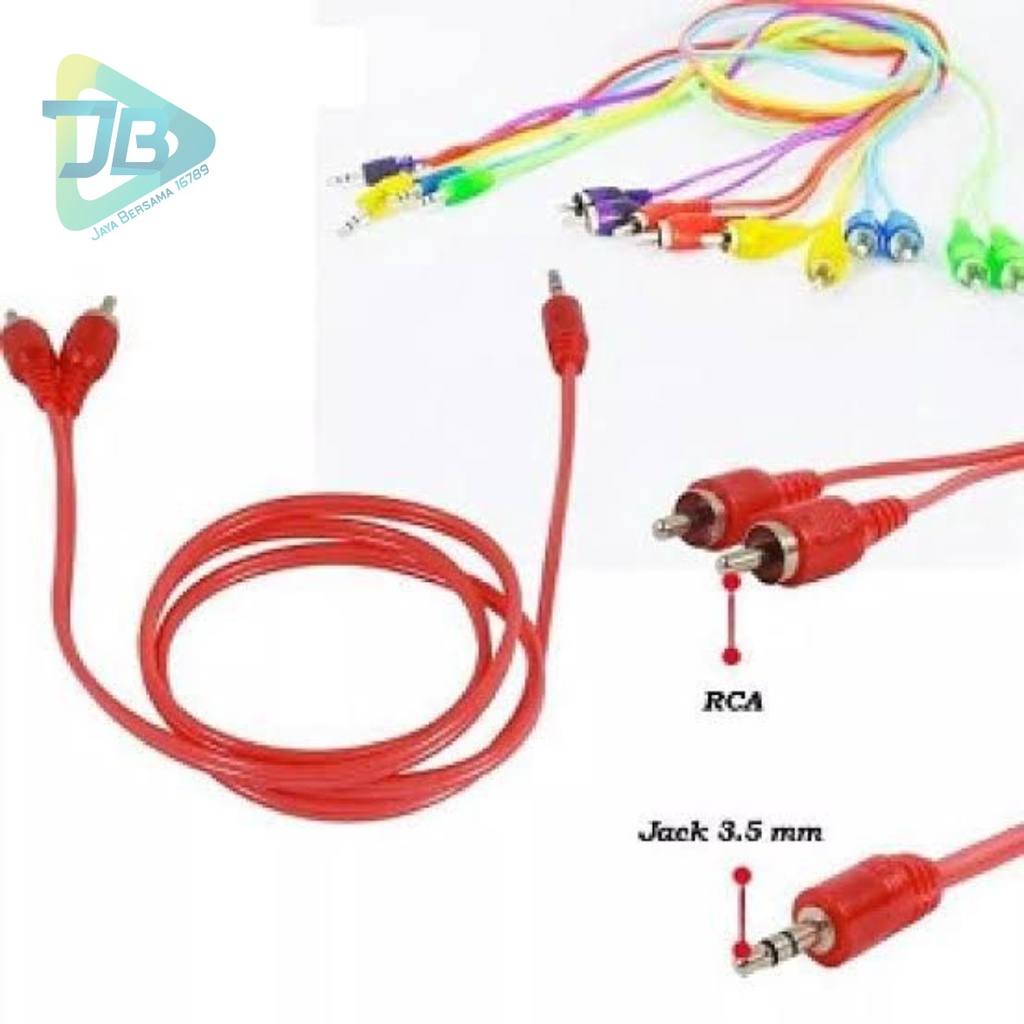 Kabel Aux 2in1 / Kabel Audio 2in1 / Jack 3.5mm audio rca 2 in 1 cabel Cable JB5405