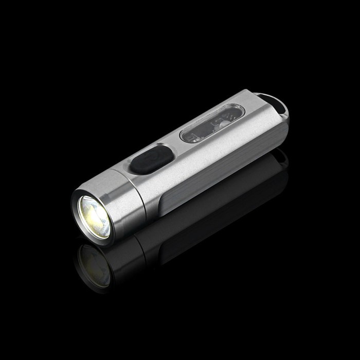 ELEKTRONIK LAMPU JETBEAM MINI ONE SENTER LED CREE XP-G3 500 LUMENS WITH RGB + UV LIGHT - SILVER