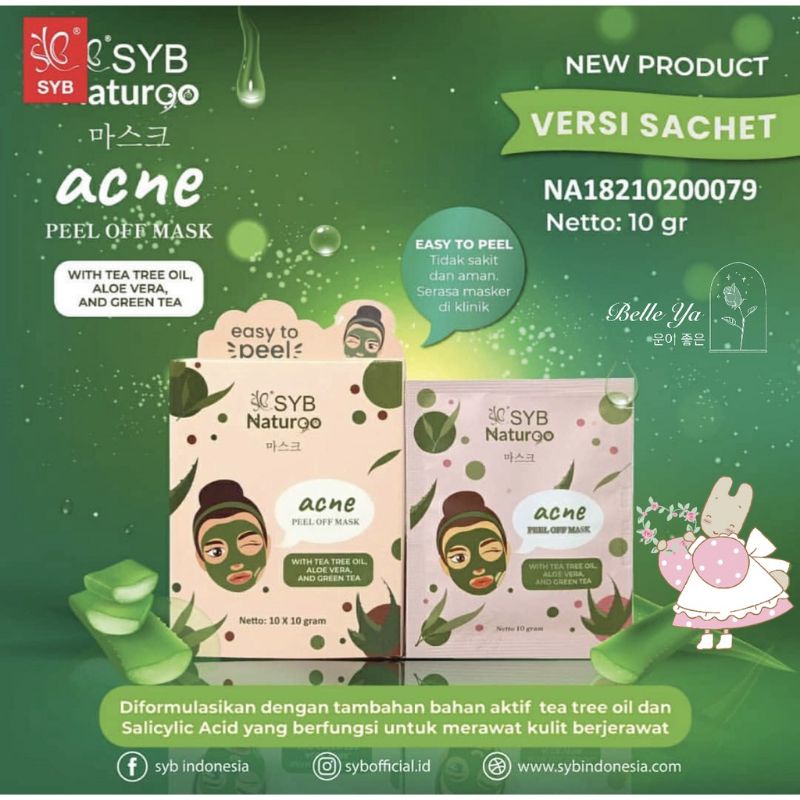 SYB NATURGO PEEL OF MASK (BPOM) 10 GRAM