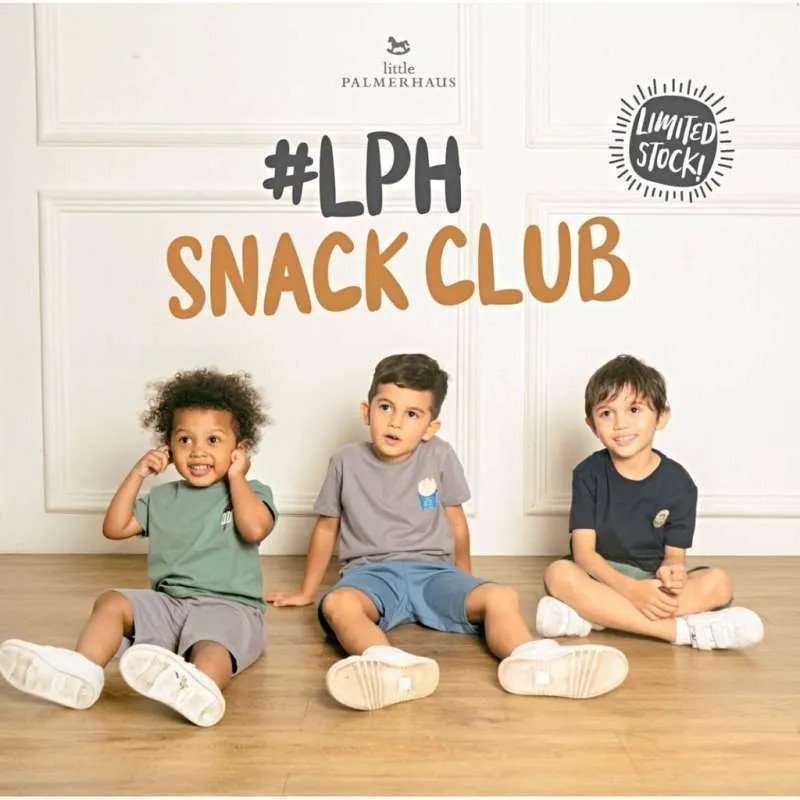 Little Palmerhaus SNACK CLUB Setelan Anak Pendek  / Stelan Baju Celana Anak 1-6y LIMITED EDITION