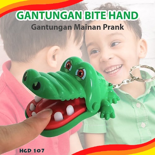 Gantungan Kunci Tas Bite Hand Mainan Mini Crocodile Dentist