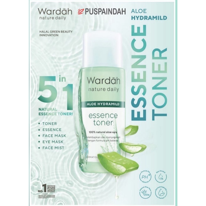 WARDAH NATUREDAILY ALOE HYDRAMILD ESSENCE TONER 100ML