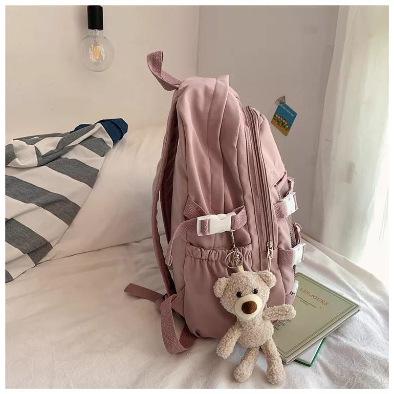 Baru Populer 2021 Ransel Korea Murah Tas Punggung Perempuan Dewasa Sederhana Backpack Laptop Komputer Ringan Kuliah Kerja Sekolah Back Pack Wanita Remaja Pria Gendong Cewek Cowok Kasual Model Kekinian-2