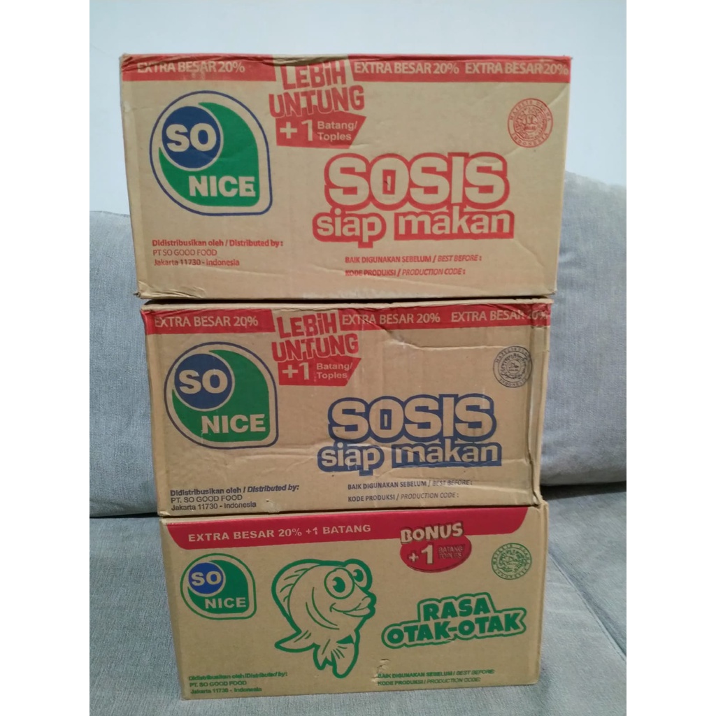 Jual Sosis So Nice Dus ( 6 Pls ) per Karton - Ayam Sapi Otak Otak