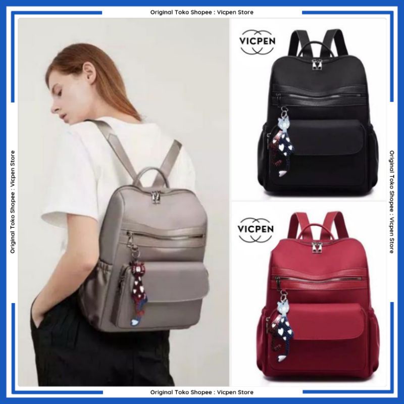 Tas Ransel Wanita Backpack Style Korea Terbaru Multifungsi Sekolah Kuliah Kerja Murah Fashion