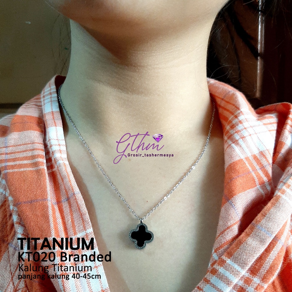 Kalung Wanita Titanium Branded Perhiasan Fashion Import Premium KT020 GTHM