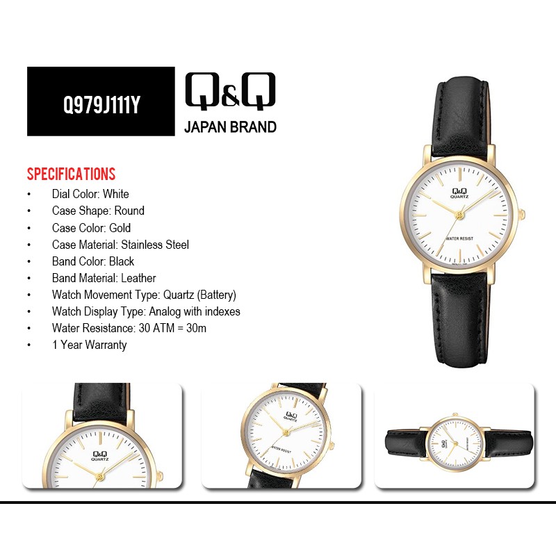 QQ Original Q979J Series Jam Tangan Wanita - Kulit