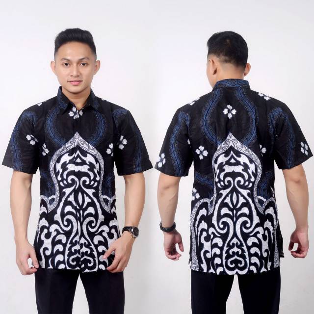 Kemeja batik pria motif mustika