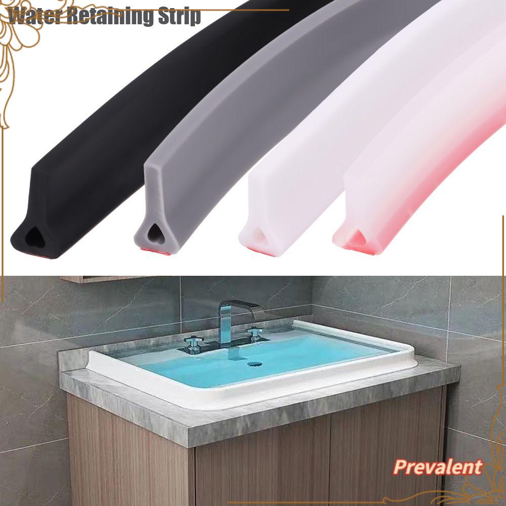 PREVALENT Shower Dam Barrier Water Retaining Strip Bathroom Accessories Self-Adhesive Water Stopper Flood Barrier Non-slip Bendable Silicone Dry and Wet Separation Shower Dam Door Bottom Sealing Strip/Multicolor