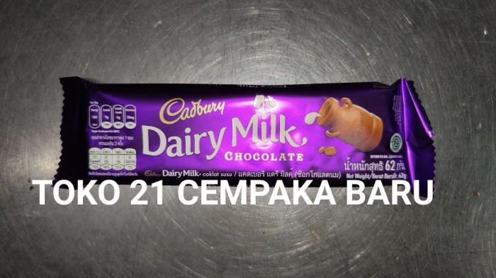 

Cadbury Dairy Milk Rasa Chocolate 62 gram | Coklat Cokelat Cadbury 62g