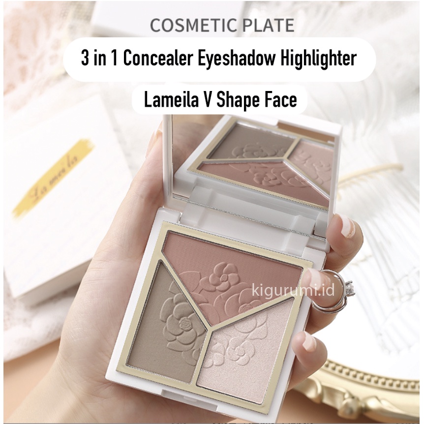 LAMEILA 3 in 1 Cosmetic Plate Highlighter Concealer Corrector Eyeshadow LA114