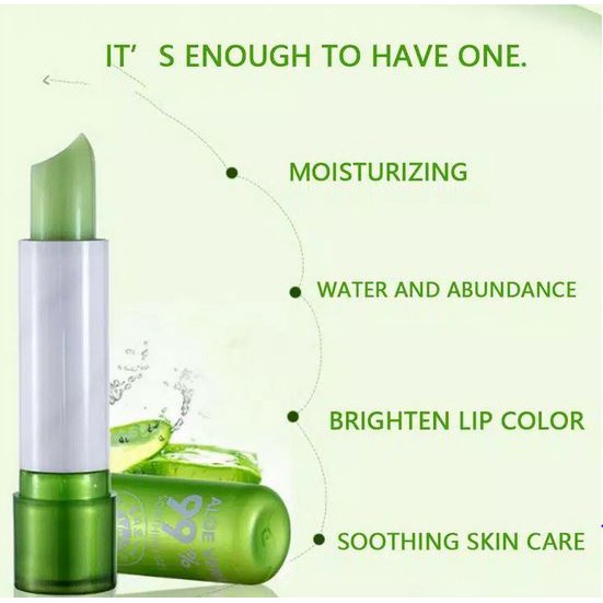 KISS BEAUTY Lipstick Aloe Vera Original Dapat Berubah Warna (Harga 1pcs)