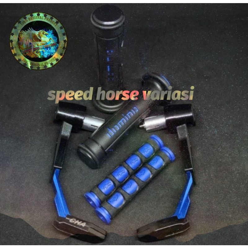 Paket Variasi motor Proguard robot babet+Handgrip Domino sisik+karet handle Uniiversal untuk semua motor