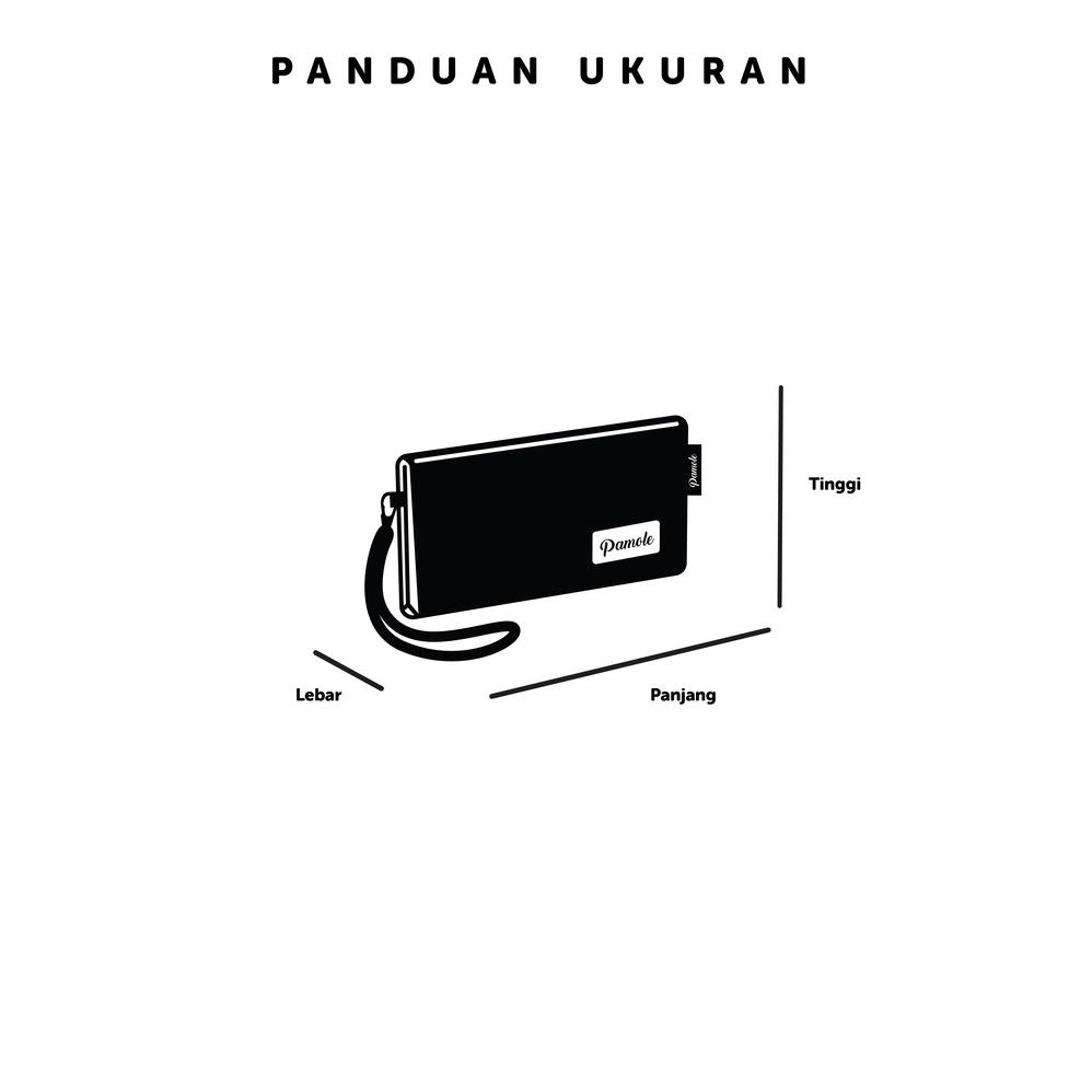 Pamole - Pouch Kekinian Bahan Kanvas Penutup Resleting