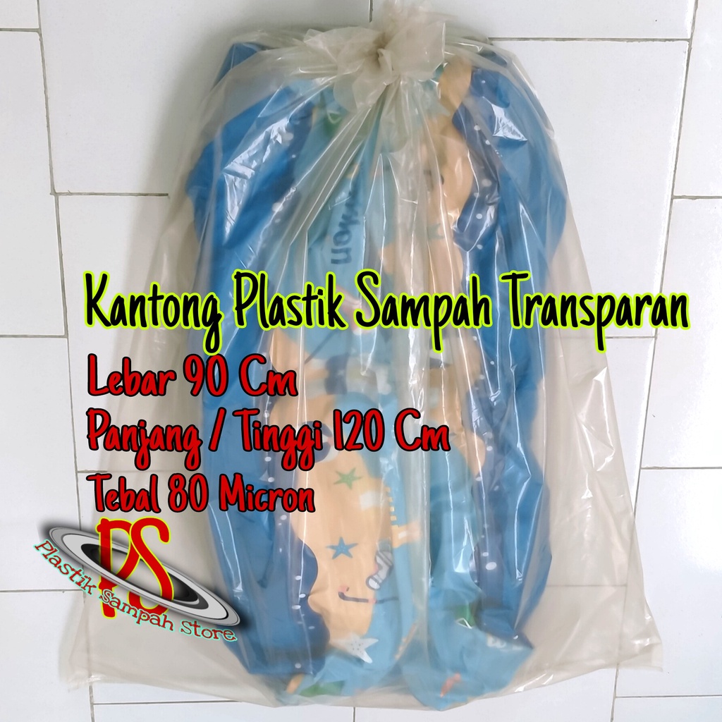 Kantong Plastik Sampah Transparan 90 x 120 Cm / Kantong Sampah Transparan 90x120 Cm , Plastik Sampah