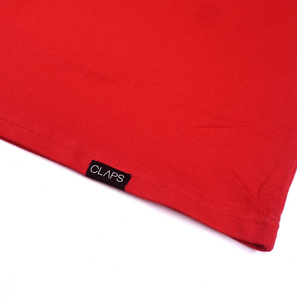 CLAPS - Red Basic Tshirt (Kaos Polos Dewasa)